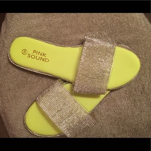 Silver & Neon Sanals